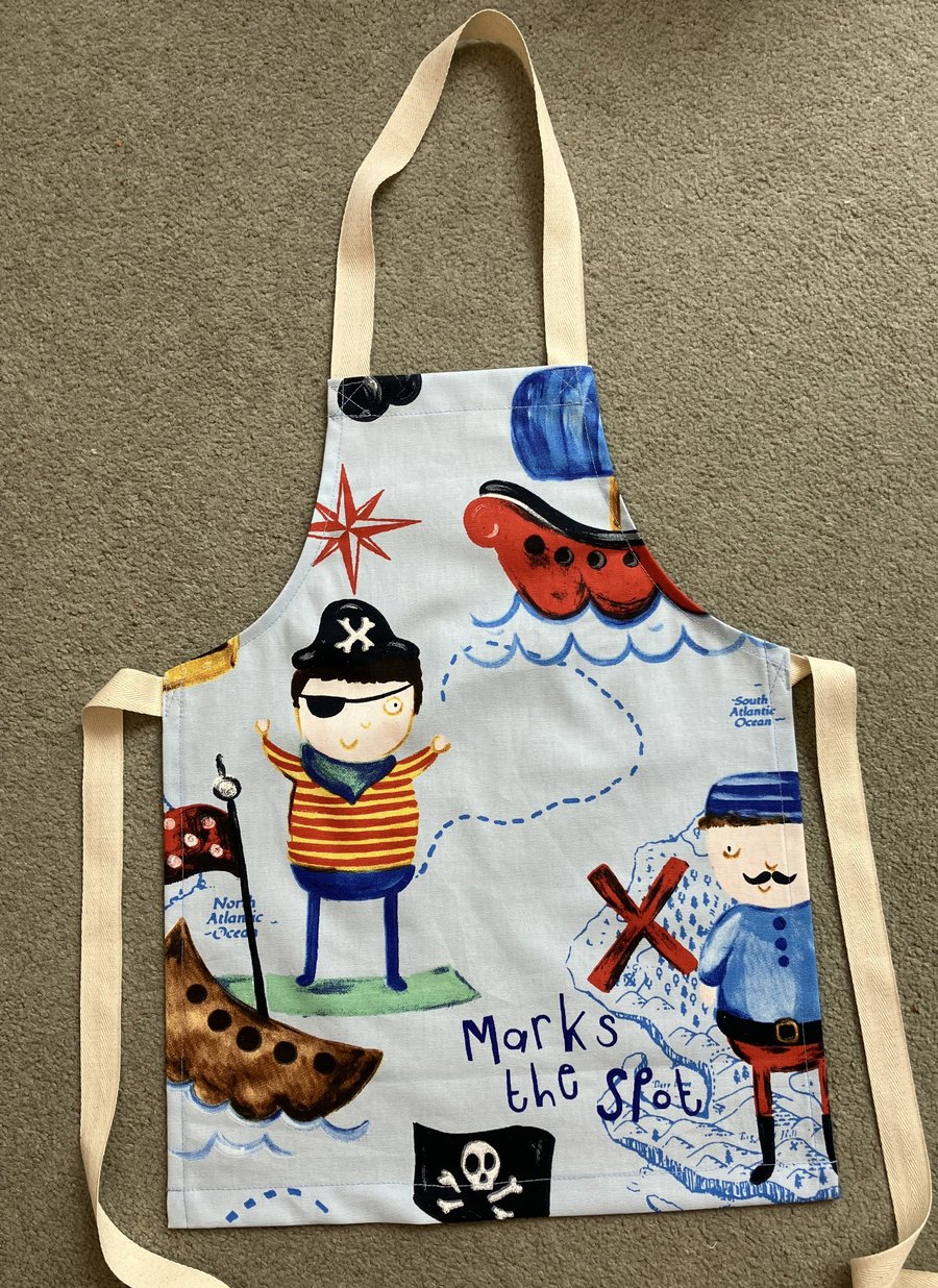Child's Pirate apron, Handmade in the UK