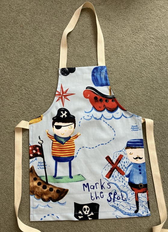 Child's Pirate apron, Handmade in the UK