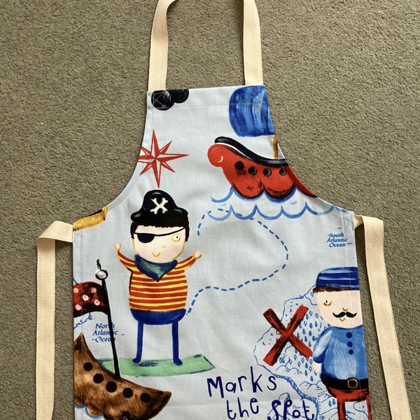 Child's Pirate apron, Handmade in the UK
