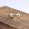 Silver Floral Earrings - Silver Stud Earrings - Rowan Leaf Earrings