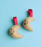 Two happy, felt fortune cookies - Image 2