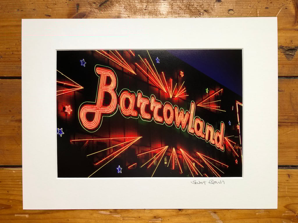 ‘Barrowland’, Glasgow,  signed mounted print FREE DELIVERY