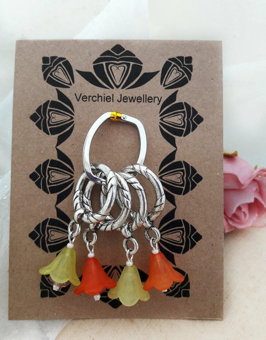 Knitting Stitch Markers with Keeper