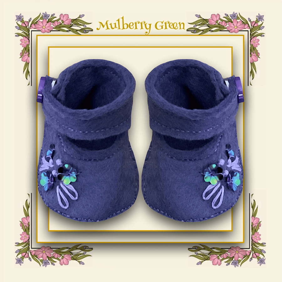 Embroidered Purple Shoes