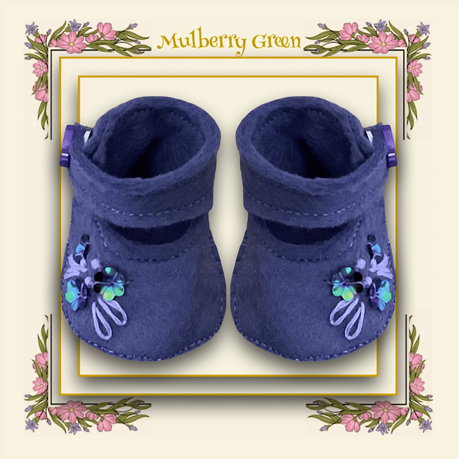 Embroidered Purple Shoes