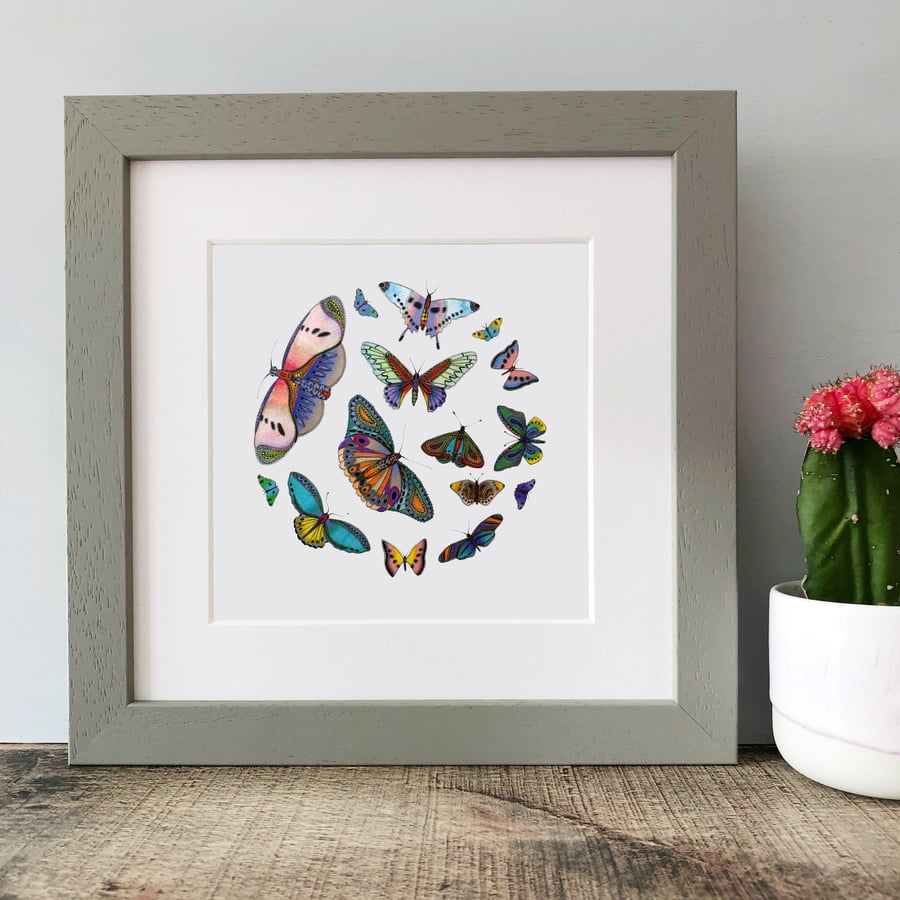 'Butterflies' Framed Print