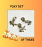 Fox clip on charm, set of three, zipper pulls or stitch markers craft supplies