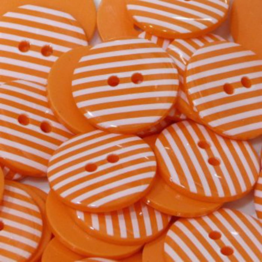 Orange Stripe Buttons