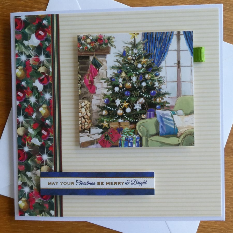 Christmas Tree Card - Merry And Bright