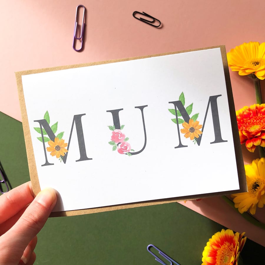 MUM Birthday Card for Mum, Mothers Day