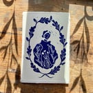 'Mother' Original Lino Print Card