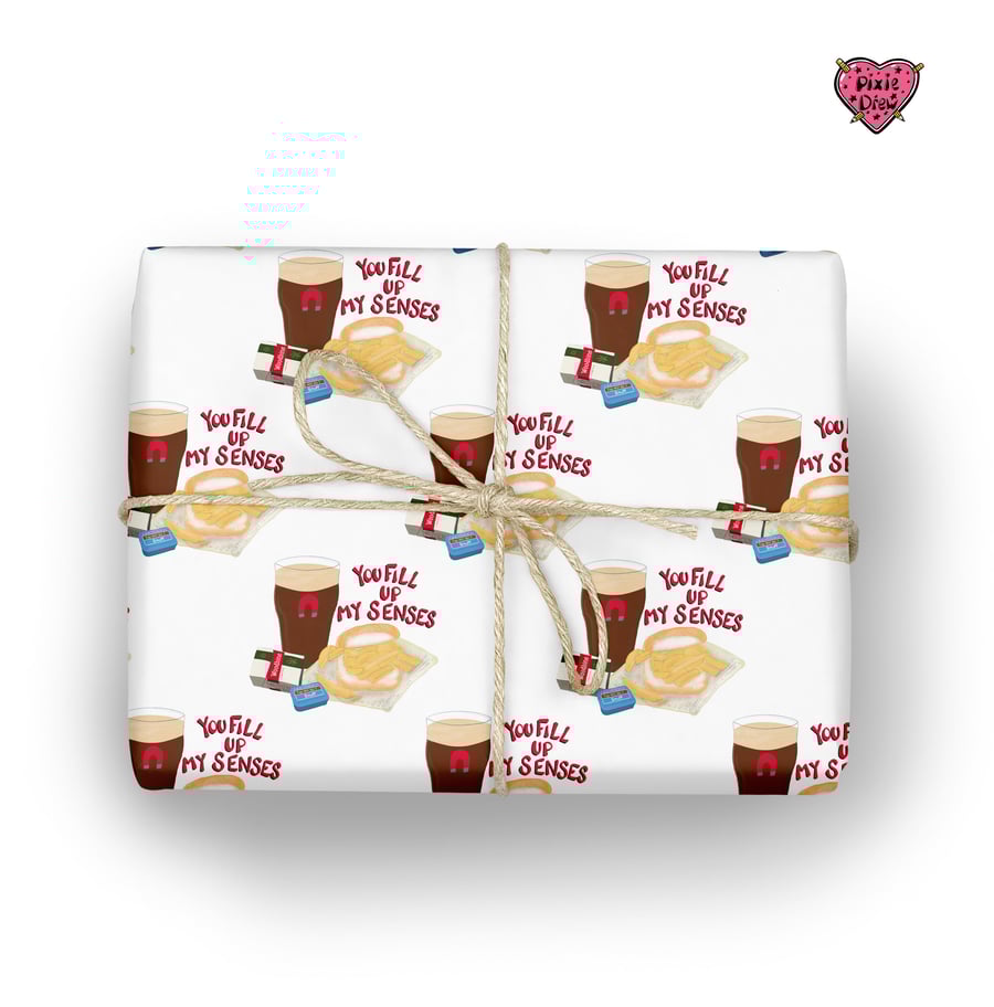 Sheffield UTD blades wrapping paper, you fill up my senses 