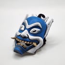 3D Printed Hand-Painted Samurai Hannya Mask Rear View Mirror Charm