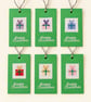 Six Large Cross-Stitch Christmas Gift Tags – Colourful Presents - Image 3
