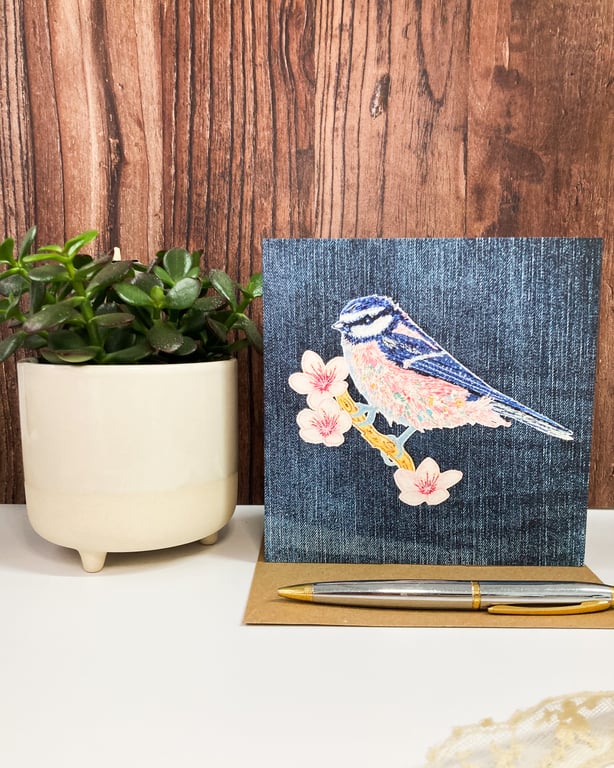 Bluetit Greetings Card