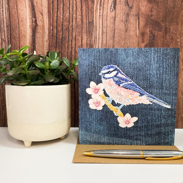 Bluetit Greetings Card