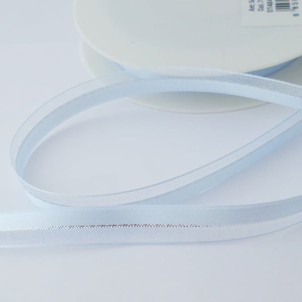 Blue Satin organza ribbon 10mm wide x 5 metres 