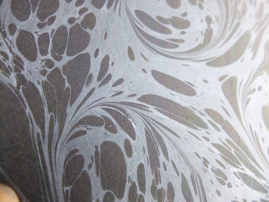 A4 Marbled card sheet for card making and die cutting black and copper 