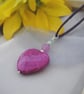 Purple jade heart and amazonite pendant necklace - Image 5