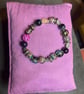 Beautiful handmade bracelet, 16cm, multicoloured. 
