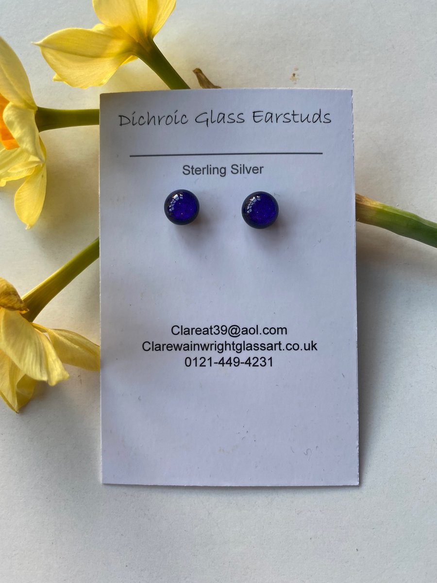 Dichroic Glass Earrings