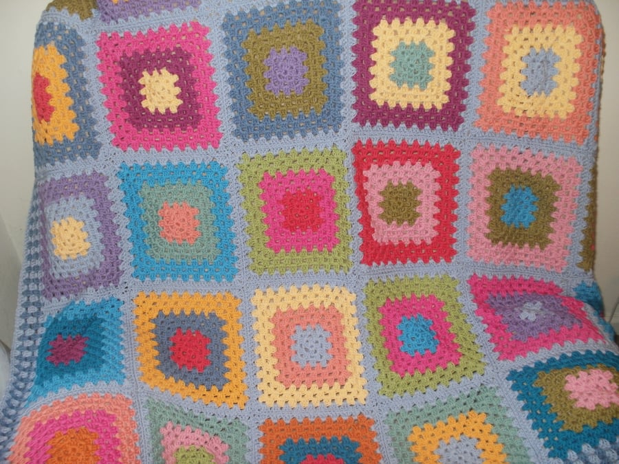 Camper van cosy hand crochet blanket