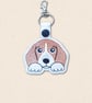 Beagle Keyring - Kawaii Dog Faux Leather Accessory