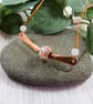 Copper Rose Necklace. Glass Lampwork Bead with Rose Quartz. - Image 6