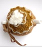 Mustard Tea Pot Cosy , hand knit , half price - Image 3