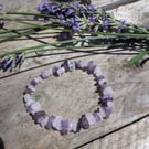Anxiety relief bracelet with amethyst and rose quartz