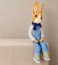 One of a Kind. Cheeky Dutch Rabbit in Dungerees. Art Doll. - Image 4