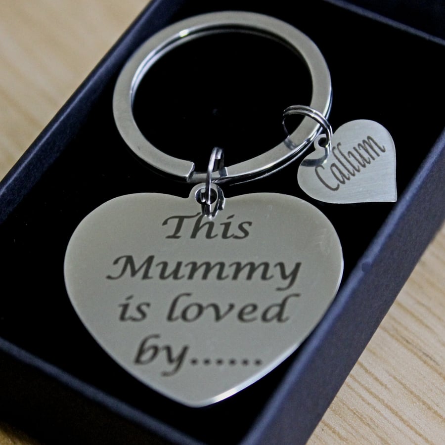 This Mum Mummy Nana Is Loved By...Keyring Personalised Engraved Gifts
