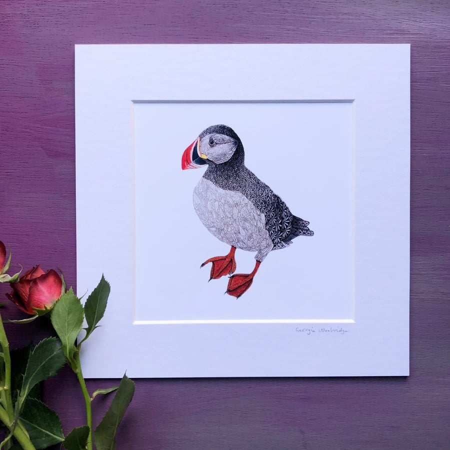 'Perrin' 8" x 8" Mounted Print