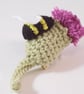 Made to order. Crochet thistle and felt bumblebee brooch - Image 5
