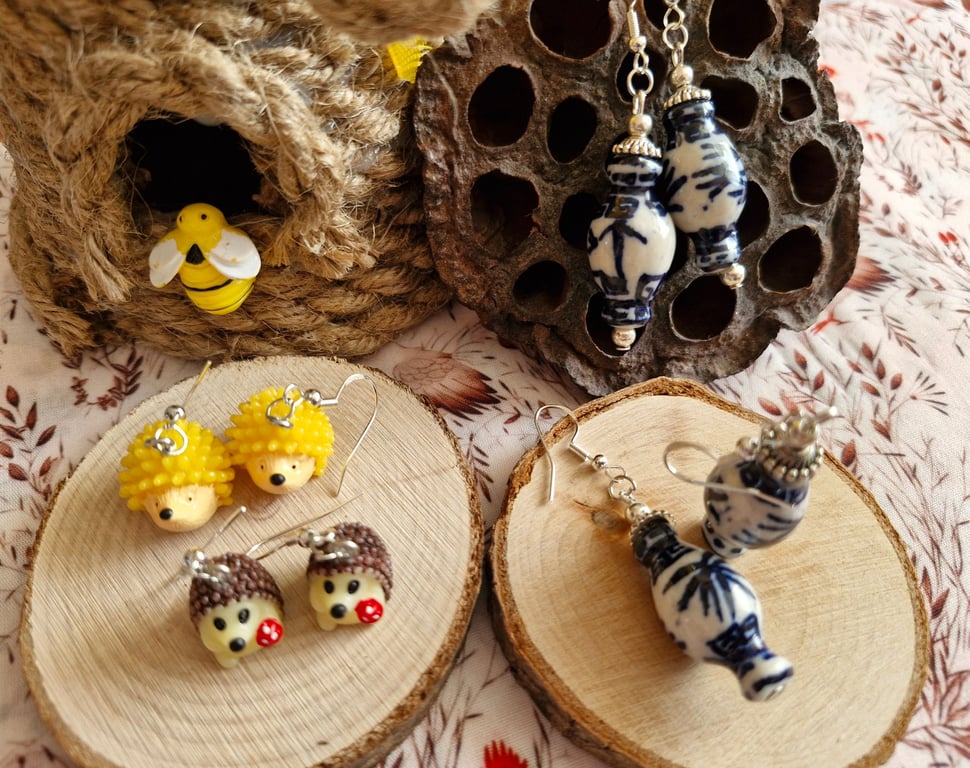 The Hedgehog Charms Earrings