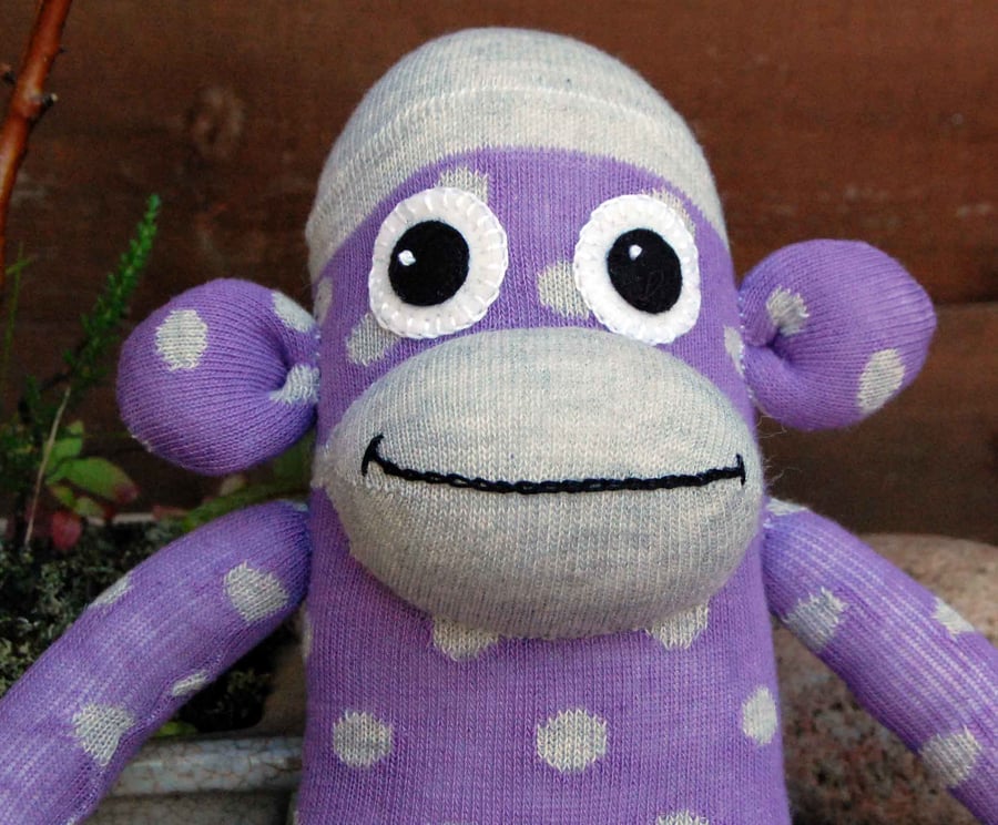 Sock Monkey - Violet