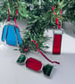 Stained glass Christmas Decorations, candle, cracker & jumper - Image 2