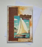 SOLD: Nautical Birthday Card for Him - Handmade Sailing Boat Birthday Card - Image 8