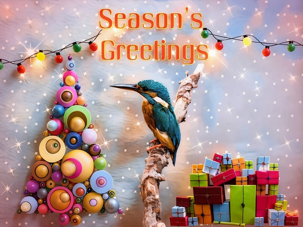 Kingfisher Norfolk Christmas Greeting Card A5