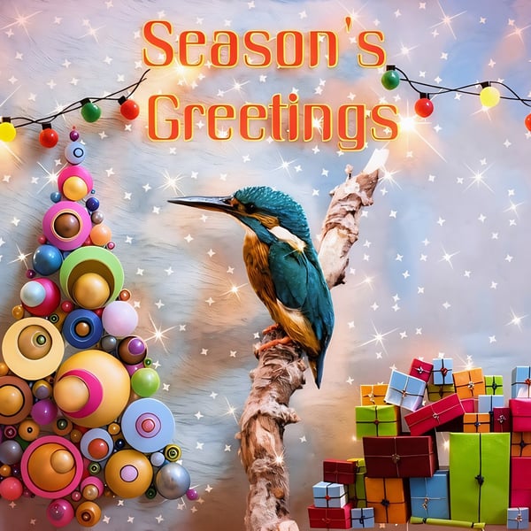 Kingfisher Norfolk Christmas Greeting Card A5