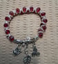 Red Rondelle Stretch Bracelet 