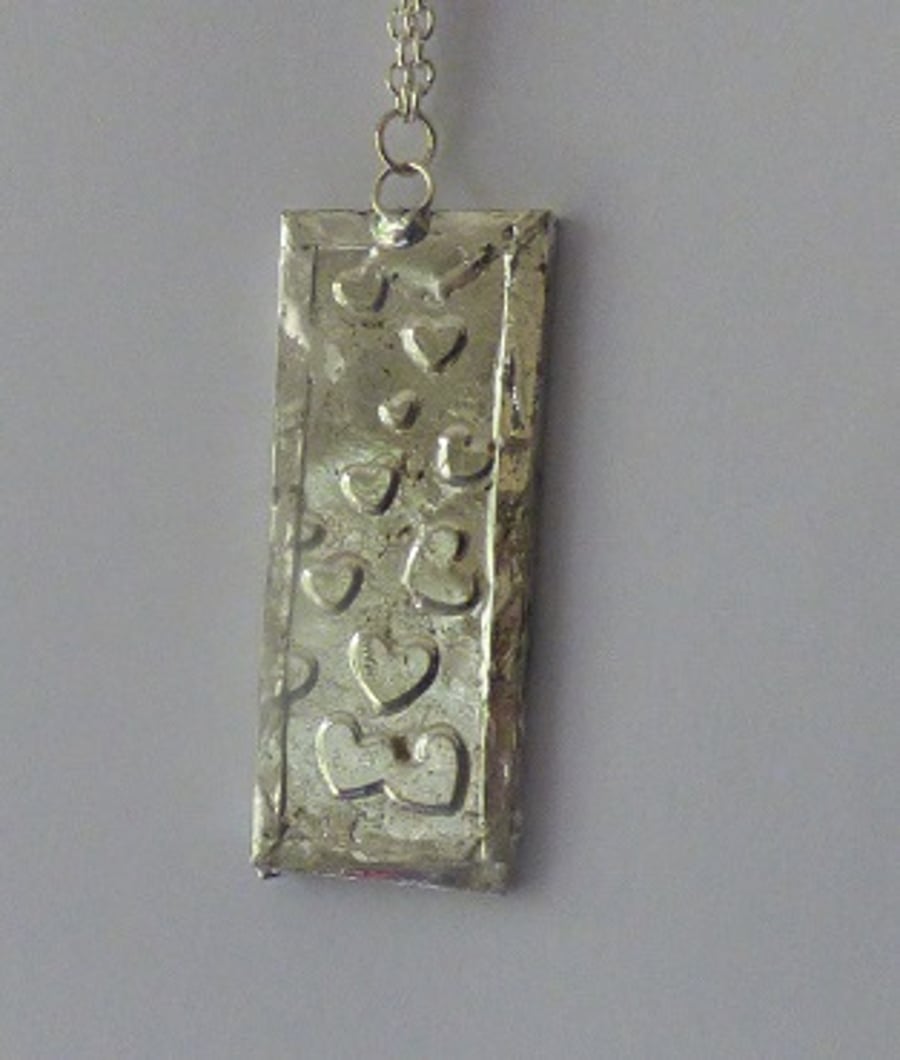 Heart mirror necklace