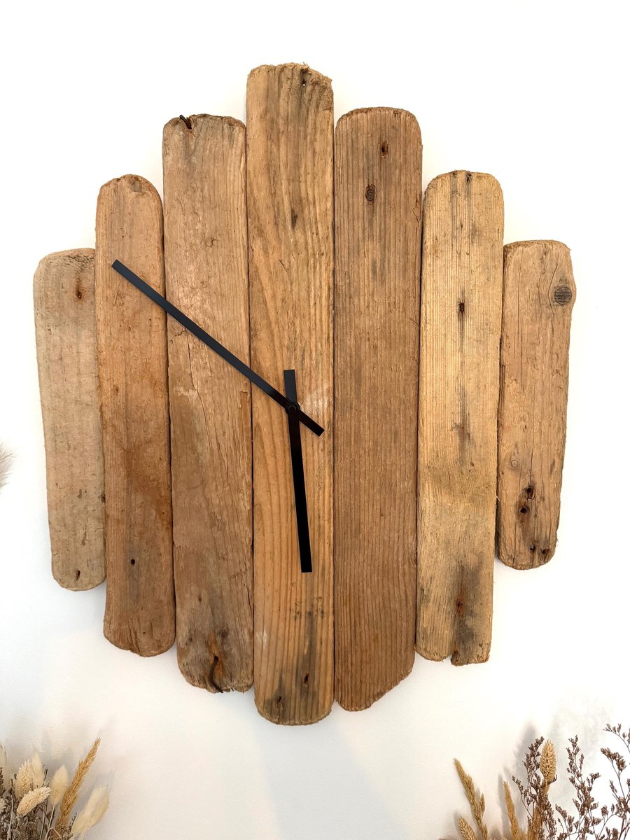 Large Handmade Driftwood Wall Clock