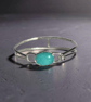 Amazonite Torque Bangle In Ethical Sterling Silver  - Image 3