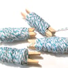 10mts Fine Blue And White Bakers Twine 