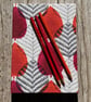 Handmade 'Autumn Leaves' A5 Journal made with 1950s Vintage Barkcloth Fabric - Image 5