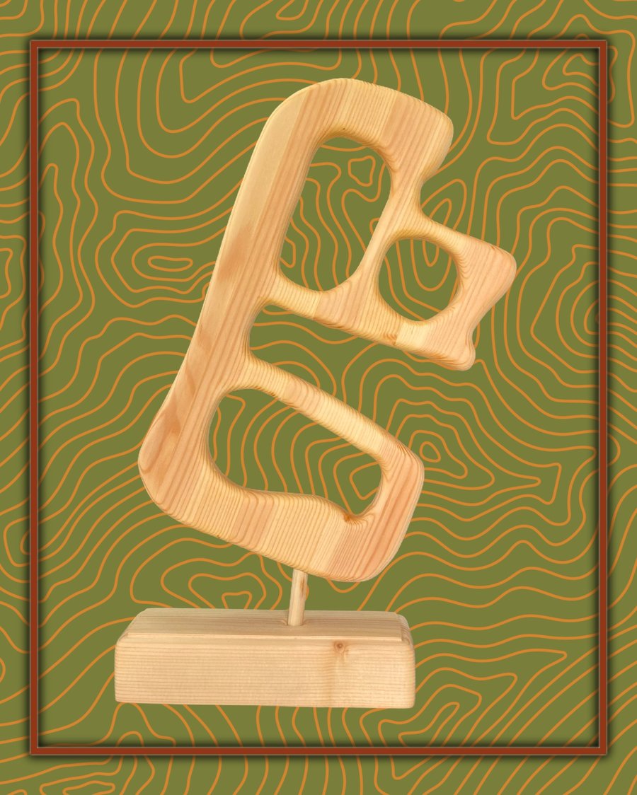 "Aperture" - abstract wooden sculpture 