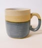 Mug Wheel thrown Elf blue ceramic.. - Image 2