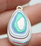 Harley fordite earrings - mint sparkles - Image 3