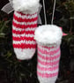 Pairs of Hand knitted stockings, Christmas Stockings,Stripy stockings, Stockings - Image 5